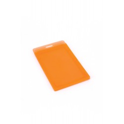Transparent ID Card Holder - Orange