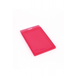 Transparent ID Card Holder - Red
