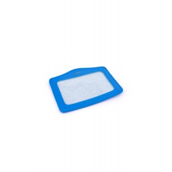 Single Pocket Horizontal ID Card Holder PU Leather-LIGHT BLUE