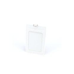 DOUBLE POCKET CARD HOLDER VERTICAL - WHITE