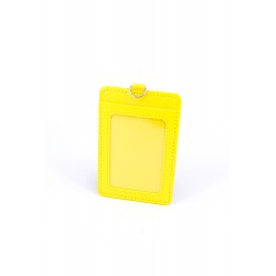 DOUBLE POCKET CARD HOLDER VERTICAL -YELLOW