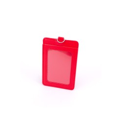 DOUBLE POCKET CARD HOLDER VERTICAL -RED