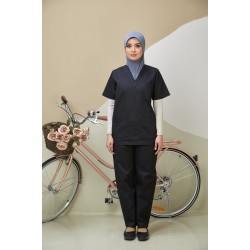 SCRUB SUIT (UNISEX) - BLACK