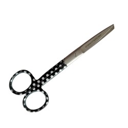 Dressing Scissor Blunt/Sharp Black Polkadot