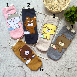 CARTOON ANKLE SOCKS - CUTEY