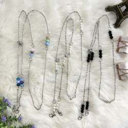 2 in 1 Magnet Mask Chain - Silver Series