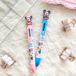 PEN 6 COLOURS - LARGE MICKEY & MINNIE 