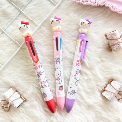 PEN 6 COLOURS - LARGE HELLO KITTY 