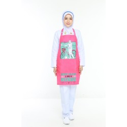 APRON BUTIK JURURAWAT -  HOT PINK