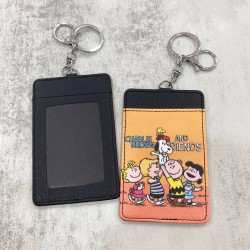 Card Holder Black Orange - Charlie Brown and Friends