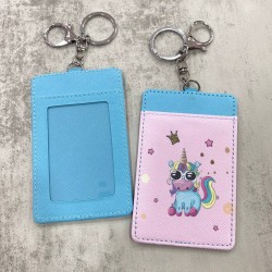 Card Holder Blue Pink - Unicorn
