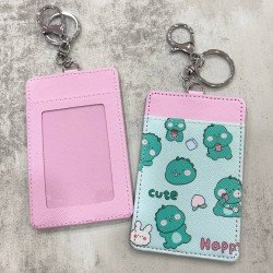 Card Holder Light Pink - Cute and Happy Dino