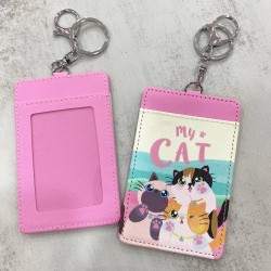 Card Holder Light Pink - My Cat