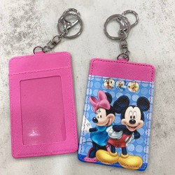 Card Holder Blue Pink - Mickey&Minnie