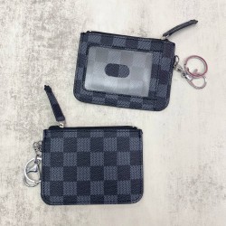 Card Holder Horizontal - Black Grey Marble