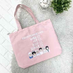 TOTE BAG FRONTLINER LIFE - LIGHT PINK