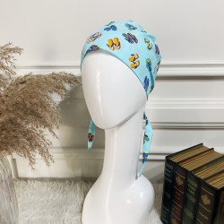 SCRUB CAP - LIGHT BLUE SANDALS