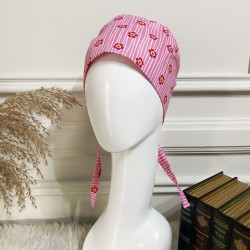 SCRUB CAP - PINK STRIPE