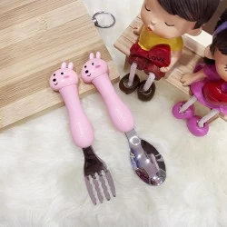 SPOON FORK DEER - LIGHT PINK