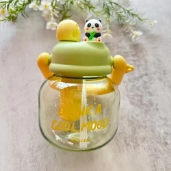 Panda Water Bottle - GREEN