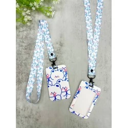 CARD HOLDER & LANYARD SET TRIPPLE BEAR
