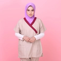 Tudung Soft Awning Full Scuba Plain- Light Purple