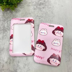 Card Holder Pink - Happy