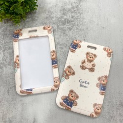 Card Holder Cream - Cute Bear