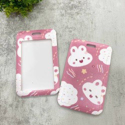 Card Holder Dark Pink - Rabbit